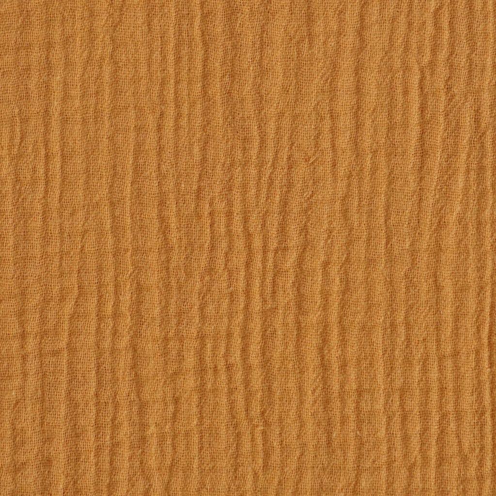 Preview: Musselin Double Gauze uni ockergelb